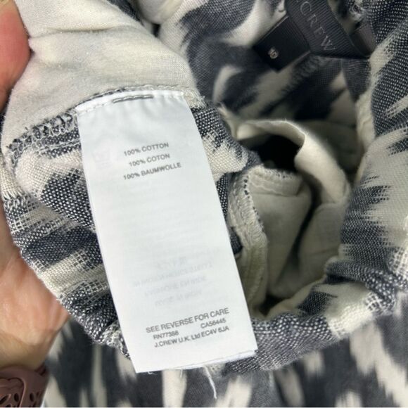 J. Crew Seaside Jogger Pant Ikat Print Pull-On Elastic Waist Pockets Cotton 10 - Picture 14 of 16